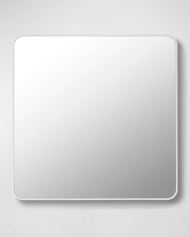 Aranya 32" Square Wall Mirror, White